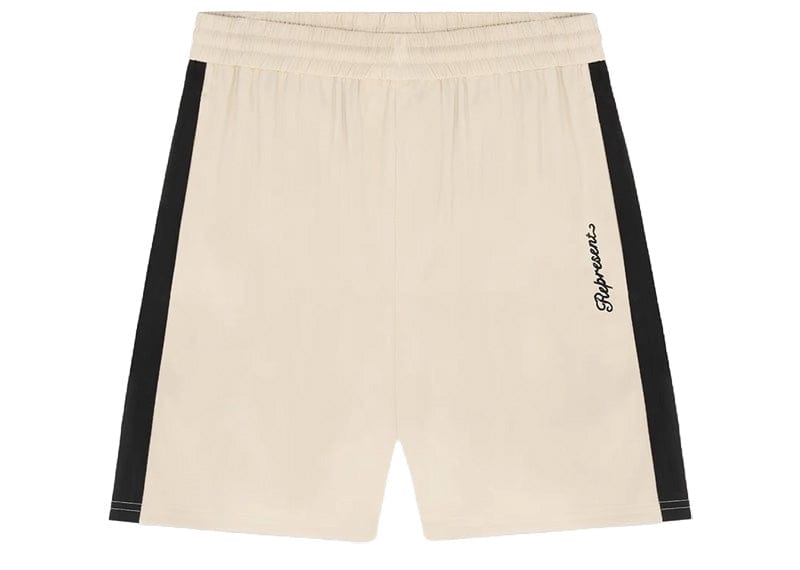 Represent Track Shorts Antique White