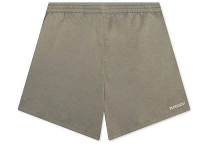 Represent Washed Khaki SS25 Cotton Shorts