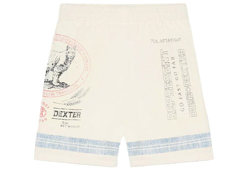 Represent x Duke + Dexter Mountain Lion Resort Shorts Ecru