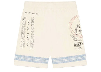 Represent x Duke + Dexter Mountain Lion Resort Shorts Ecru
