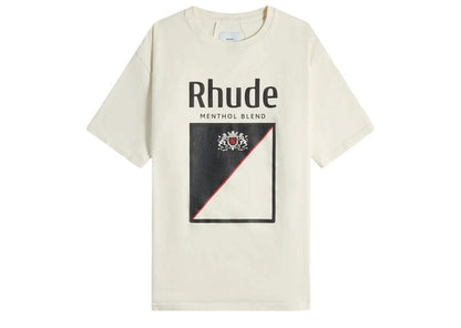 Rhude Logo Menthol T-shirt Vintage White Black Red