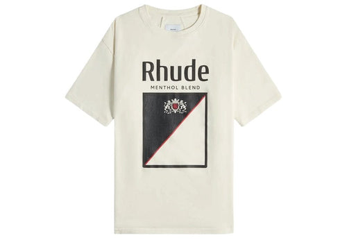 Rhude Logo Menthol T-shirt Vintage White Black Red