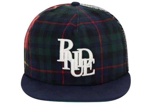 Rhude Multi-Flannel Scramble Logo Hat Multicolor