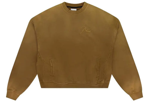 Rhude Script Logo Crewneck Brown