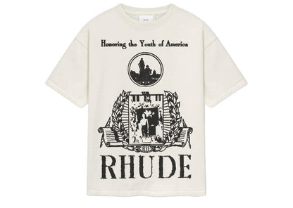Rhude Youth Of America Graphic T-Shirt Vintage White