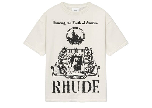 Rhude Youth Of America Graphic T-Shirt Vintage White