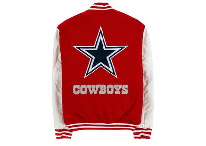 Dallas Cowboys Reversible Letterman Mens Jacket (Red/White)