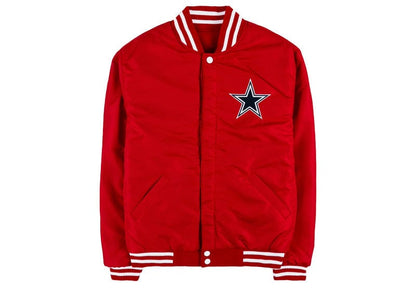 Dallas Cowboys Reversible Letterman Mens Jacket (Red/White)
