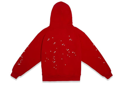 Sp5der Atlanta Zip Up Hoodie Red
