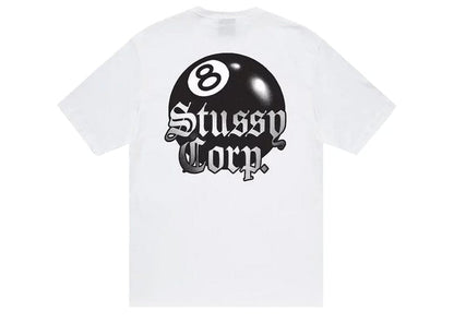 Stussy 8 Ball Corp. Tee White