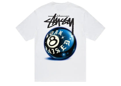 Stussy Born X Raised 8 Ball Tee White