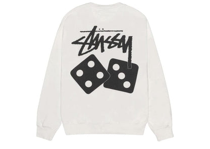 Stussy Dice Logo Sweatshirt Crew Sweat White