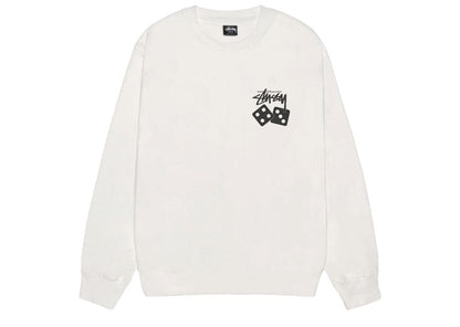 Stussy Dice Logo Sweatshirt Crew Sweat White