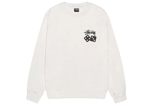 Stussy Dice Logo Sweatshirt Crew Sweat White