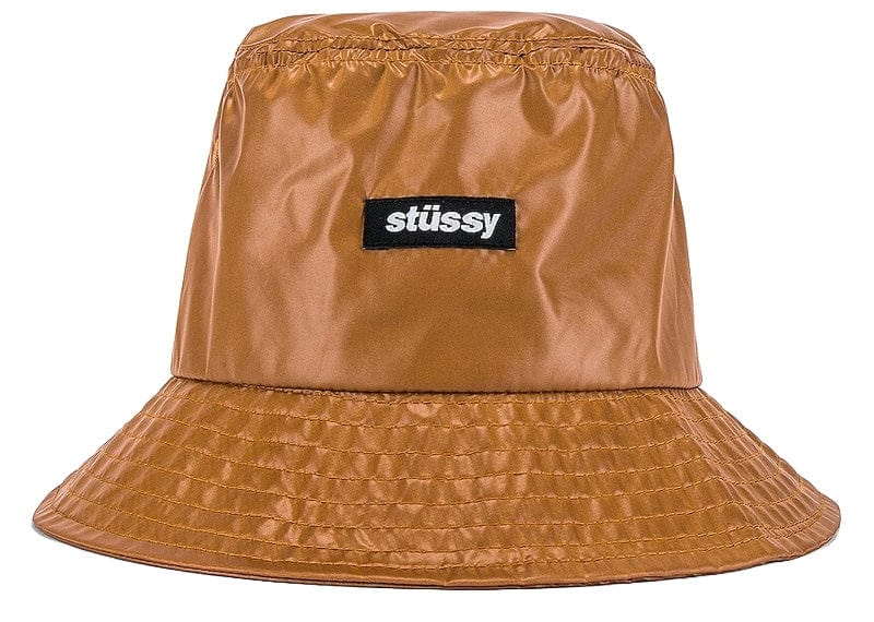 Stussy Langley Shiny Bucket Hat Tan