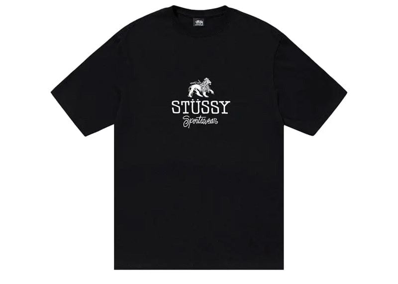 Stussy Lion Logo Tee Black