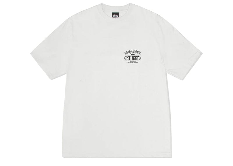 Stussy Men's World Wide Pigment dyed T-Shirt White
