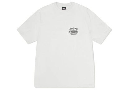 Stussy Men's World Wide Pigment dyed T-Shirt White