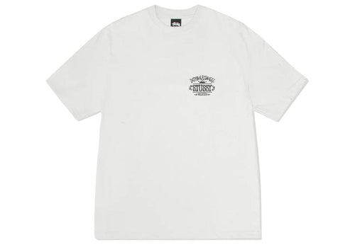 Stussy Men's World Wide Pigment dyed T-Shirt White