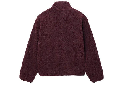 Stussy Sherpa Reversible Jacket Burgundy