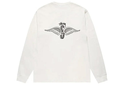 Stussy Skull Wings L/S Pigment Dyed Tee Natural