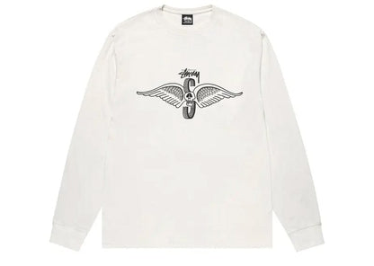 Stussy Skull Wings L/S Pigment Dyed Tee Natural