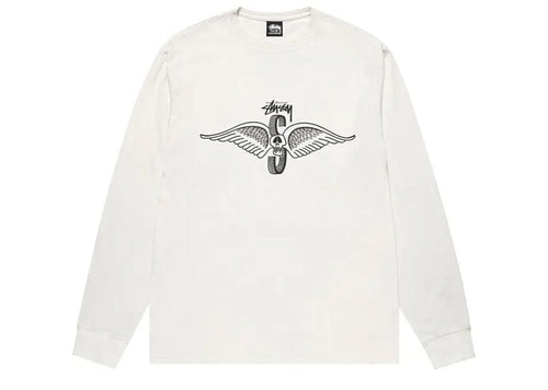 Stussy Skull Wings L/S Pigment Dyed Tee Natural
