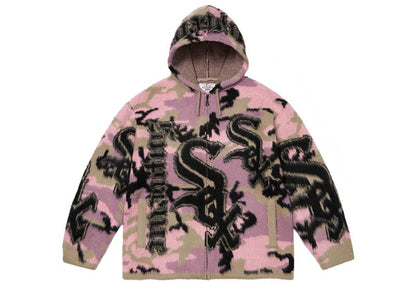 Supreme Chicago White Sox Zip Up Hooded Sweater Pink Camo