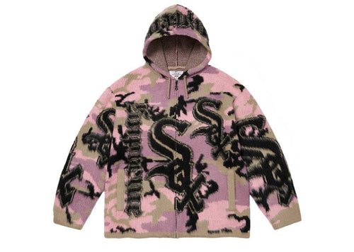 Supreme Chicago White Sox Zip Up Hooded Sweater Pink Camo