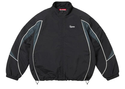 Supreme Contrast Piping Track Jacket Black