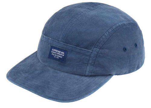 Supreme Corduroy Pocket Camp Cap (FW24) Blue