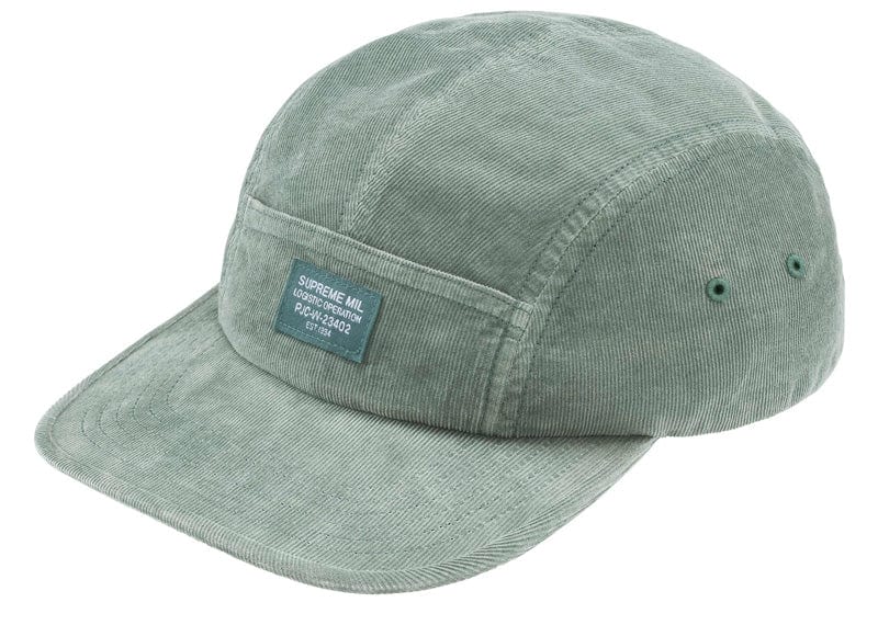 Supreme Corduroy Pocket Camp Cap (FW24) Work Teal