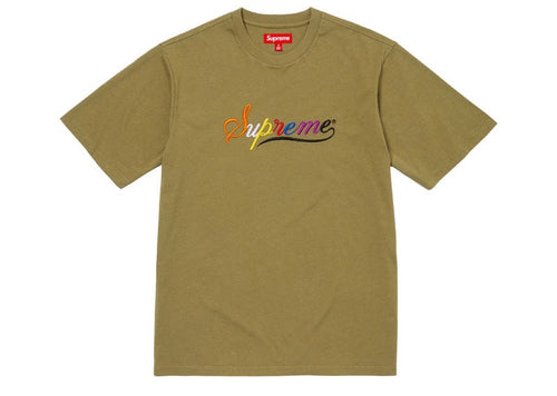 Supreme Cursive S/S Top Dusty Olive