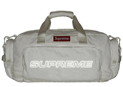Supreme Denim Duffle Bag White