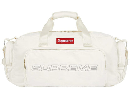 Supreme Denim Duffle Bag White