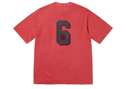 Supreme Flocked Washed S/S Top Red