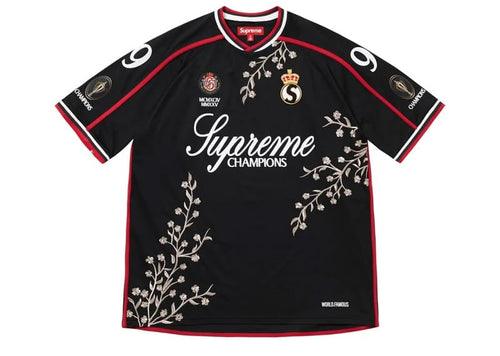 Supreme Floral Soccer Jersey Black