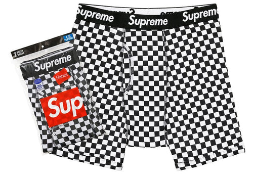 Supreme Hanes Boxer Briefs (2 Pack) Checkered
