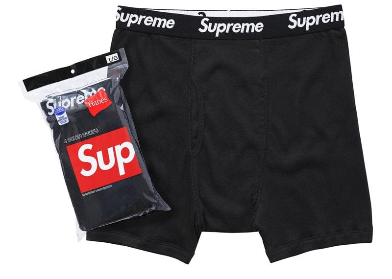 Supreme Hanes Boxer Briefs (Single) Black