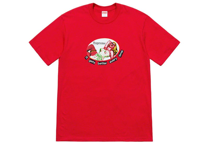 Supreme It Gets Better Every Time Tee Red