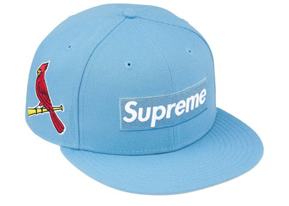 Supreme MLB Teams Box Logo New Era 59Fifty Cap Light Blue 7 5/8