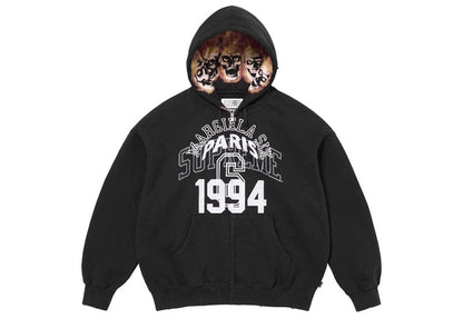 Supreme MM6 Maison Margiela Zip Up Hooded Sweatshirt Black