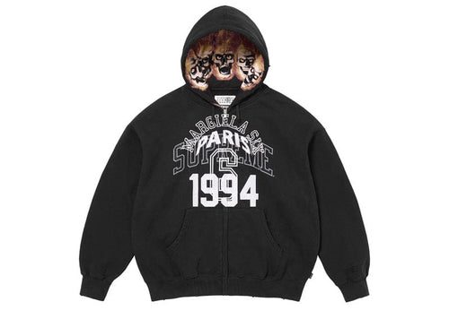 Supreme MM6 Maison Margiela Zip Up Hooded Sweatshirt Black