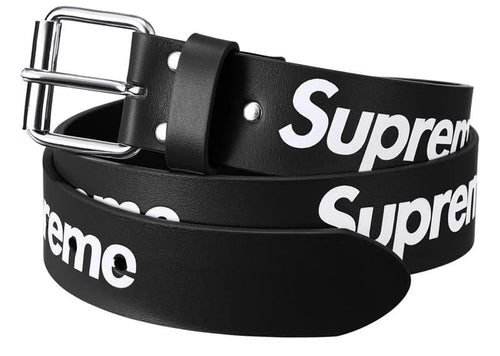Supreme Repeat Leather Belt (FW25) Black