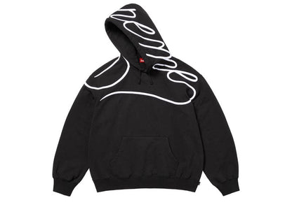 Supreme Shoulder Script Hooded Sweatshirt Black