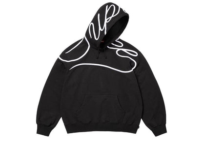 Supreme Shoulder Script Hooded Sweatshirt Black