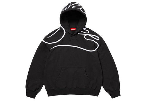 Supreme Shoulder Script Hooded Sweatshirt Black