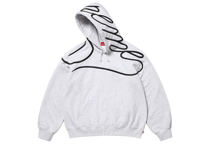 Supreme Shoulder Script Hooded Sweatshirt Heather Grey
