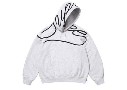 Supreme Shoulder Script Hooded Sweatshirt Heather Grey
