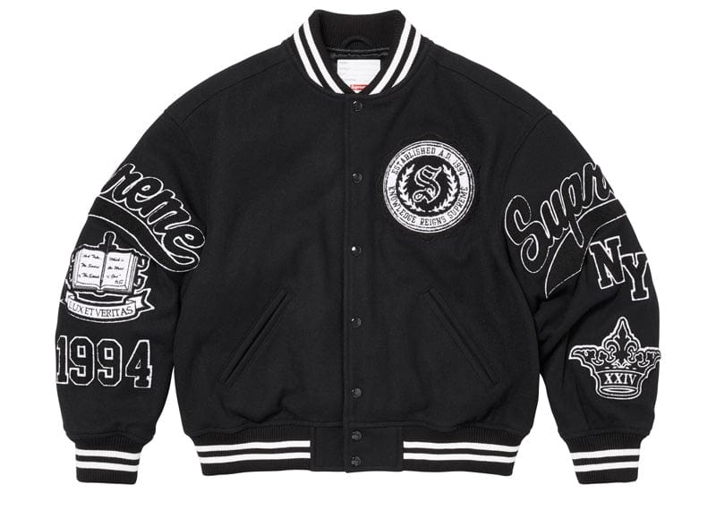 Supreme Veritas Varsity Jacket Black